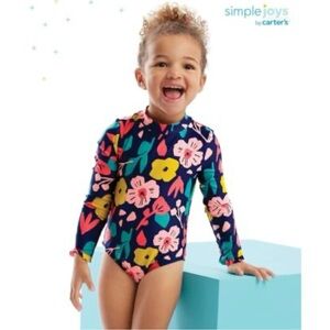 Simple Joys by Carter's Baby Girls' One Piece Swimsuit 2T Great Condition